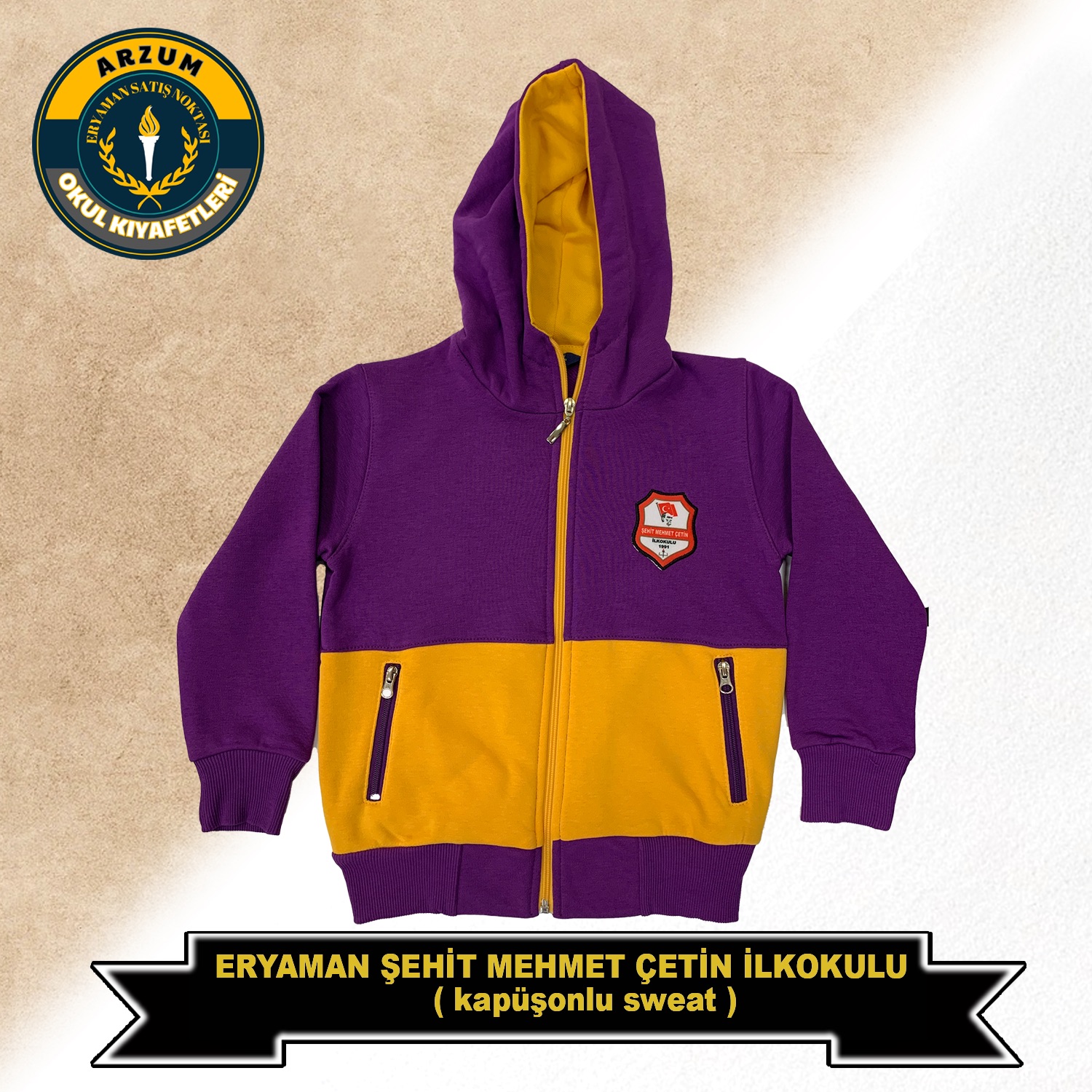 Eryaman Şehit Mehmet Çetin İlkokulu Kapüşonlu Sweat