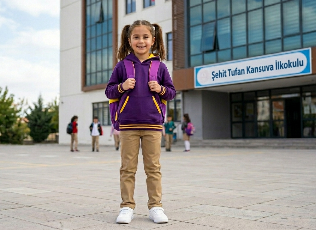 Eryaman Şehit Tufan Kansuva İlkokulu Kapüşonlu Sweat