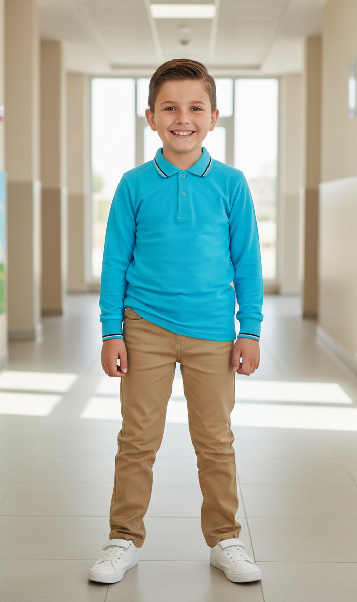 Eryaman İlhan Gerim İlkokulu Polo Yaka Uzun Kol